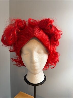 Red Curly Wig for Women - Vibrant Red Fashion Wig